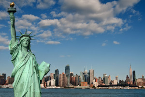 liberty and NY skyline